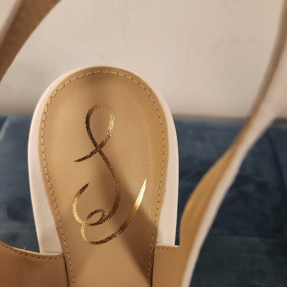 Worn Once - Sam Edelman Jade Ankle Strap Sandal White, size 8.5 - Picture 7 of 10
